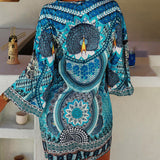 Emelia - Robe à imprimé bohème vibrant