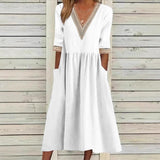 LIVIA | ROBE MI-LONGUE EN DENTELLE