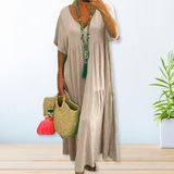 Maelis | Robe en coton et lin