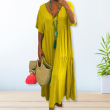 Maelis | Robe en coton et lin