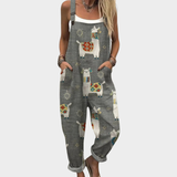 Salopette à motifs lamas gris