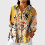 Lichte en kleurrijke drukblouse