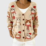 Comfortabele gebreide cardigan met knopen