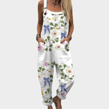 Floral Overalls met Wilde Bloemen Wit