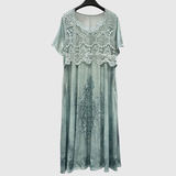 INDIGO | ROBE MIDI ÉLÉGANTE À MOTIF FLEURI