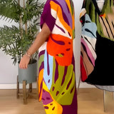Rianna - Robe à motif abstrait