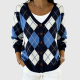 Comfortabele, Knop-Cardigan