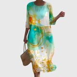 Hayley | Élégante robe longue à fleurs