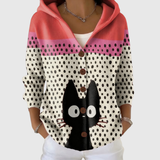 Cardigan met capuchon van breiwerk