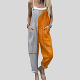 Salopette color-block gris-ORANGE