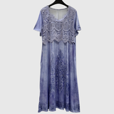 INDIGO | ROBE MIDI ÉLÉGANTE À MOTIF FLEURI