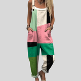 Geometrische Tuinbroek Mint-Roze