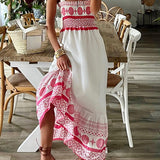 Rianna - Robe longue style bohème pour l'été