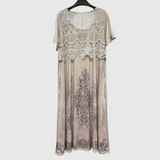 INDIGO | ROBE MIDI ÉLÉGANTE À MOTIF FLEURI