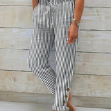 Raquelle - Pantalon à rayures décontracté