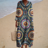 Robe d'été fluide imprimée