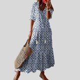 Michaela - Robe bohème avec couverture du ventre