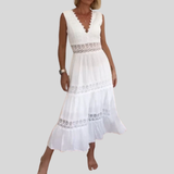 Circe - Robe nuisette en dentelle à col en V