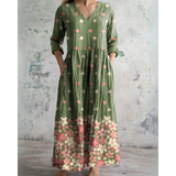 ELEANOR | ROBE MAXI VINTAGE À MOTIF FLEURI