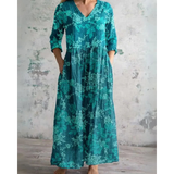 ELEANOR | ROBE MAXI VINTAGE À MOTIF FLEURI