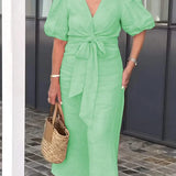 LYNORA | ELEGANTE MIDI-JURK MET V-HALS