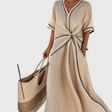 Helena | Robe longue drapée