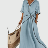 Helena | Robe longue drapée
