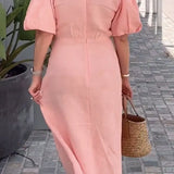 LYNORA | ELEGANTE MIDI-JURK MET V-HALS