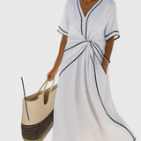 Helena | Robe longue drapée