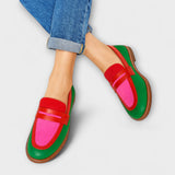 Nyla | Contrasterende Casual Mocassins