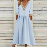 LIVIA | ROBE MI-LONGUE EN DENTELLE