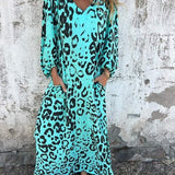 Jessa - Robe longue léopard