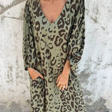 Jessa - Robe longue léopard